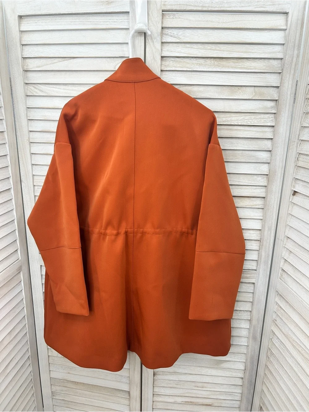 H&M Burnt Orange Scuba Parka Jacket Size 6